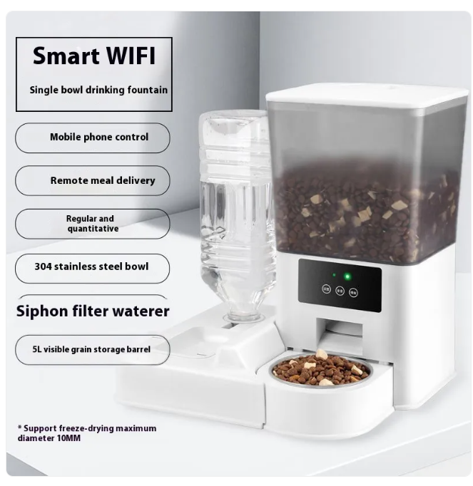 Smart dual-bowl video feeder with timed portions