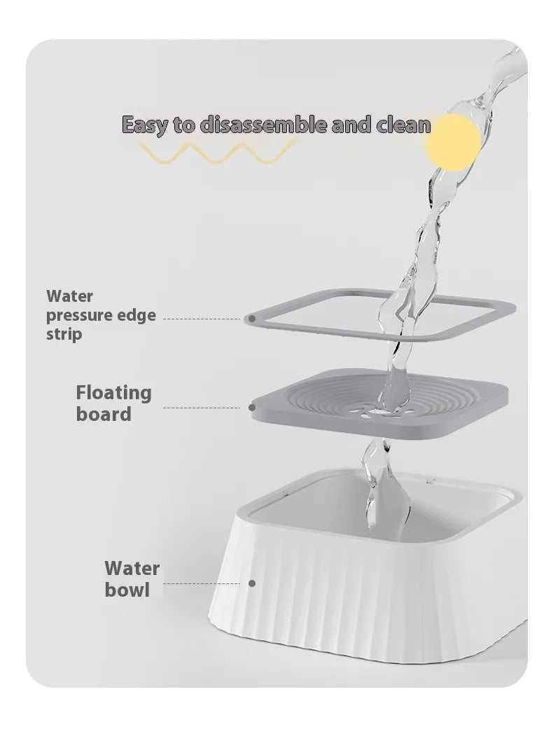 SplashGuard floating pet water bowl