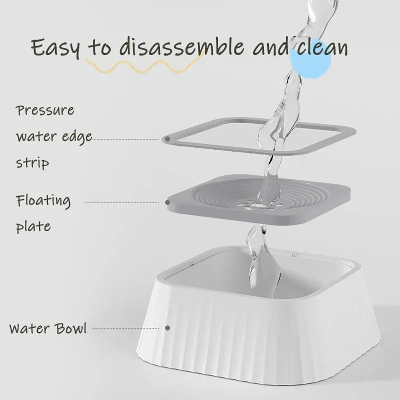 SplashGuard floating pet water bowl