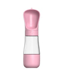 TrailSip portable pet water bottle with drinking tray