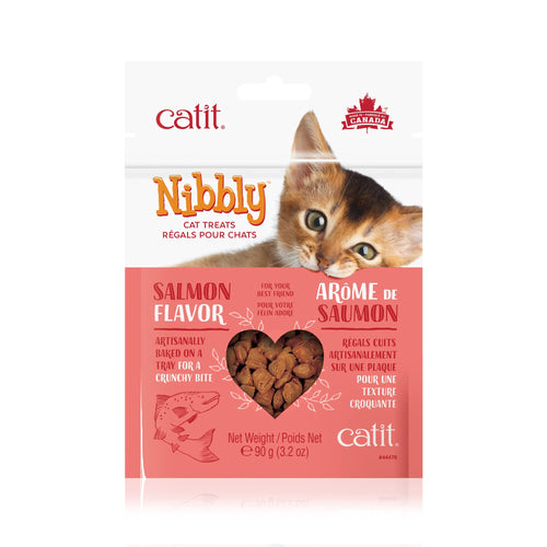 Catit Nibbly Salmon Cat Treats | 3.2 oz