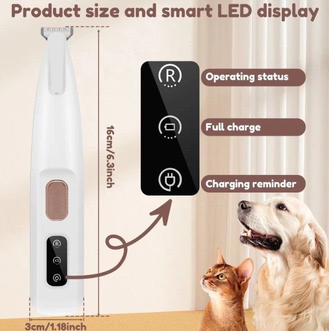 PawPerfect LED grooming trimmer for pet paws